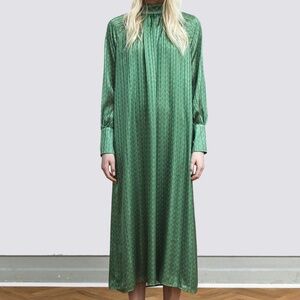 Birgitte Herskind Sussi Dress Size 36 in Lush Green / Gold Chain